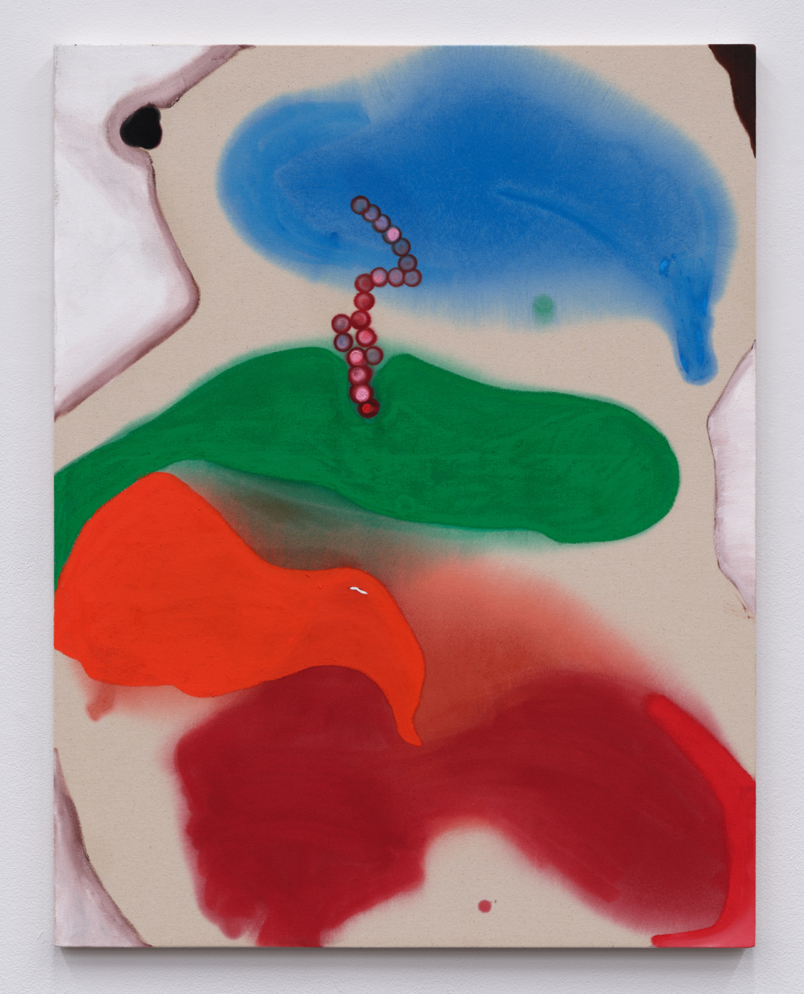 Tamo Jugeli, The Observer, 2025. Oil and oil stick on canvas, 36 x 28 in. (91.44 x 71.12 cm)