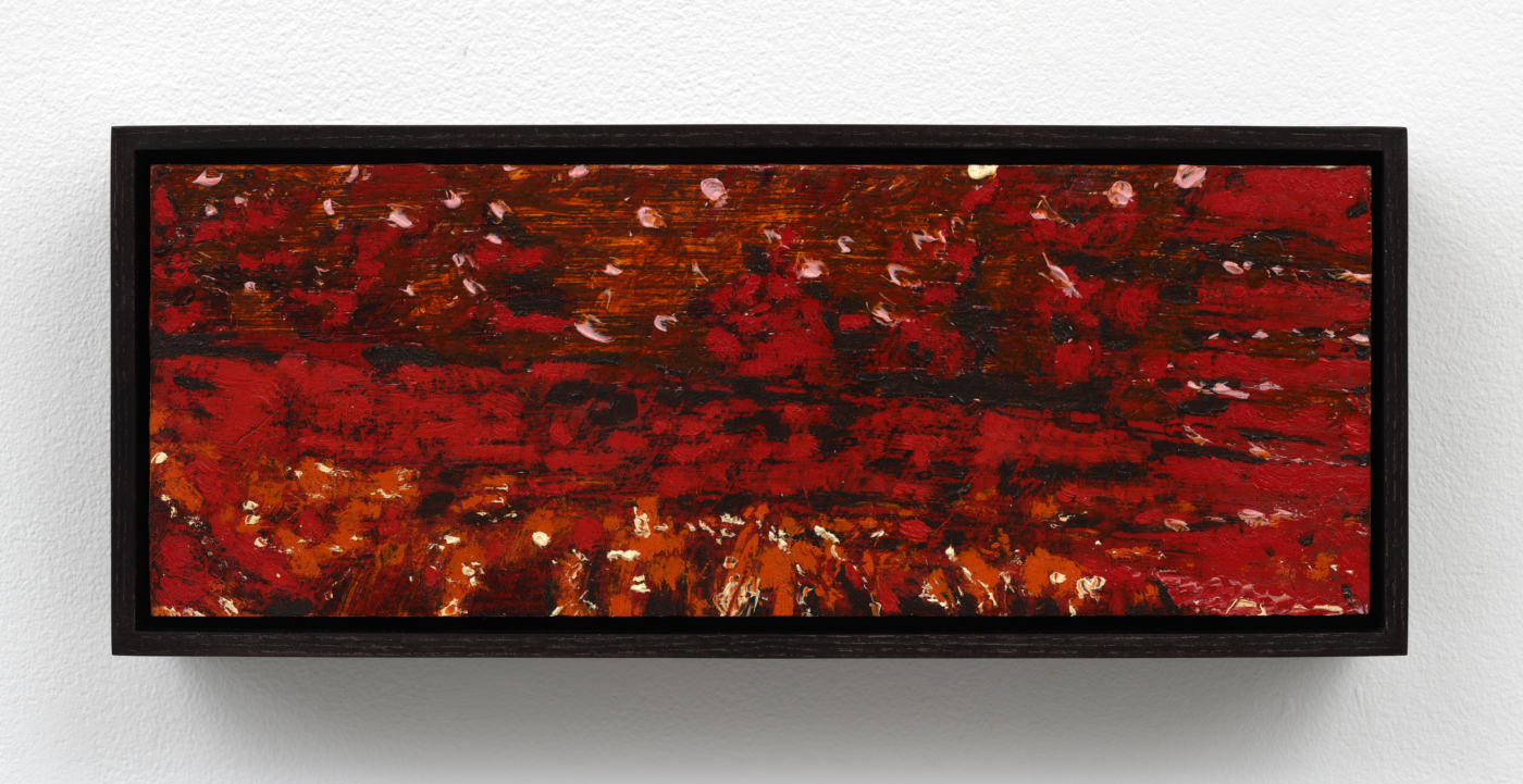 Lust for Life, 2025. Oil on panel, 4½ x 12¼ in. (11.43 x 31.11 cm)