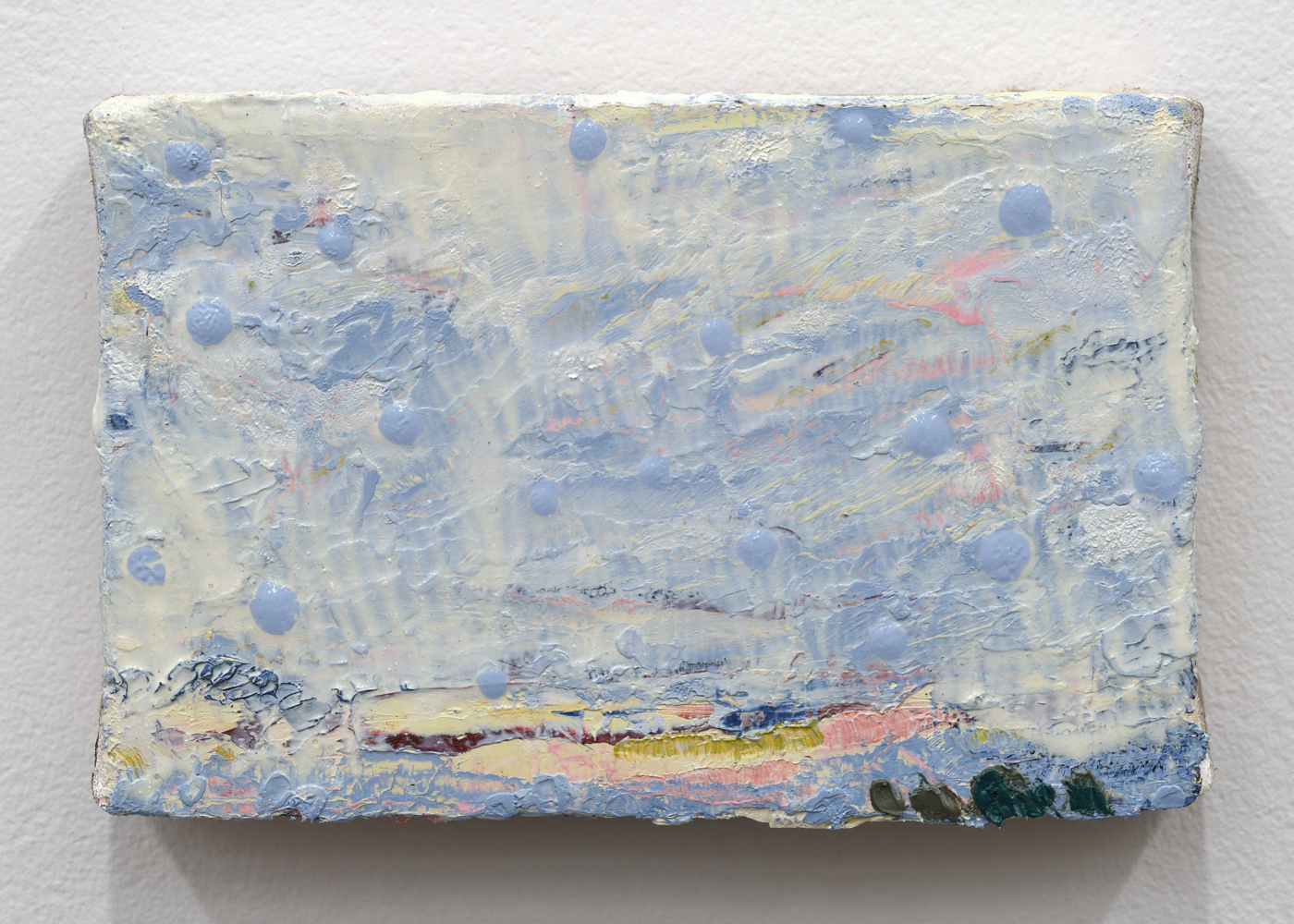 Music of Spheres, 2025. Oil on canvas, 4 x 6⅜ in. (10.16 x 16.21 cm)