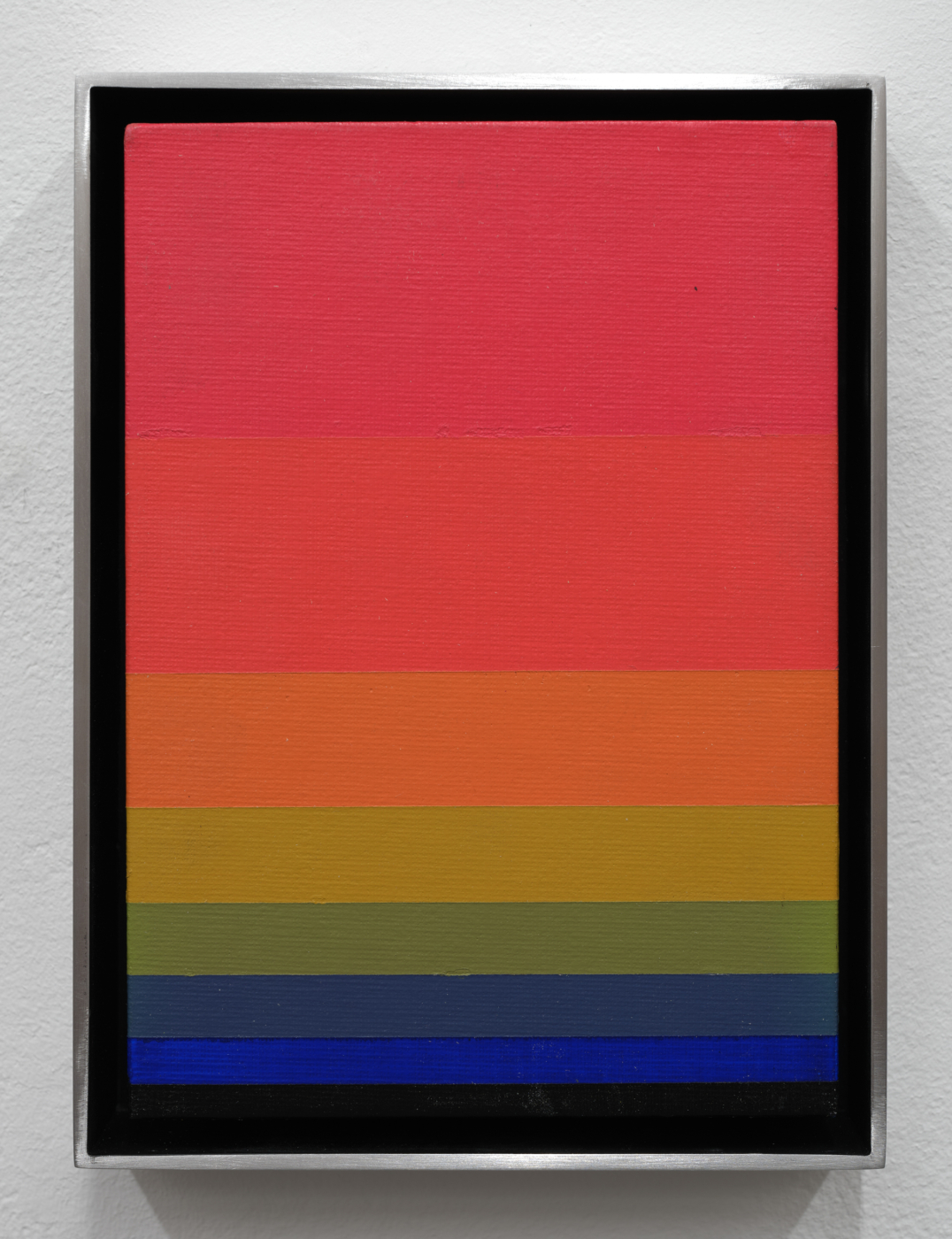 Red to Green 1, 1975. Acrylic on canvas board, 7 x 5 in. (17.78 x 12.70 cm), 7¾ x 5¾ in. (19.68 x 14.61 cm) framed