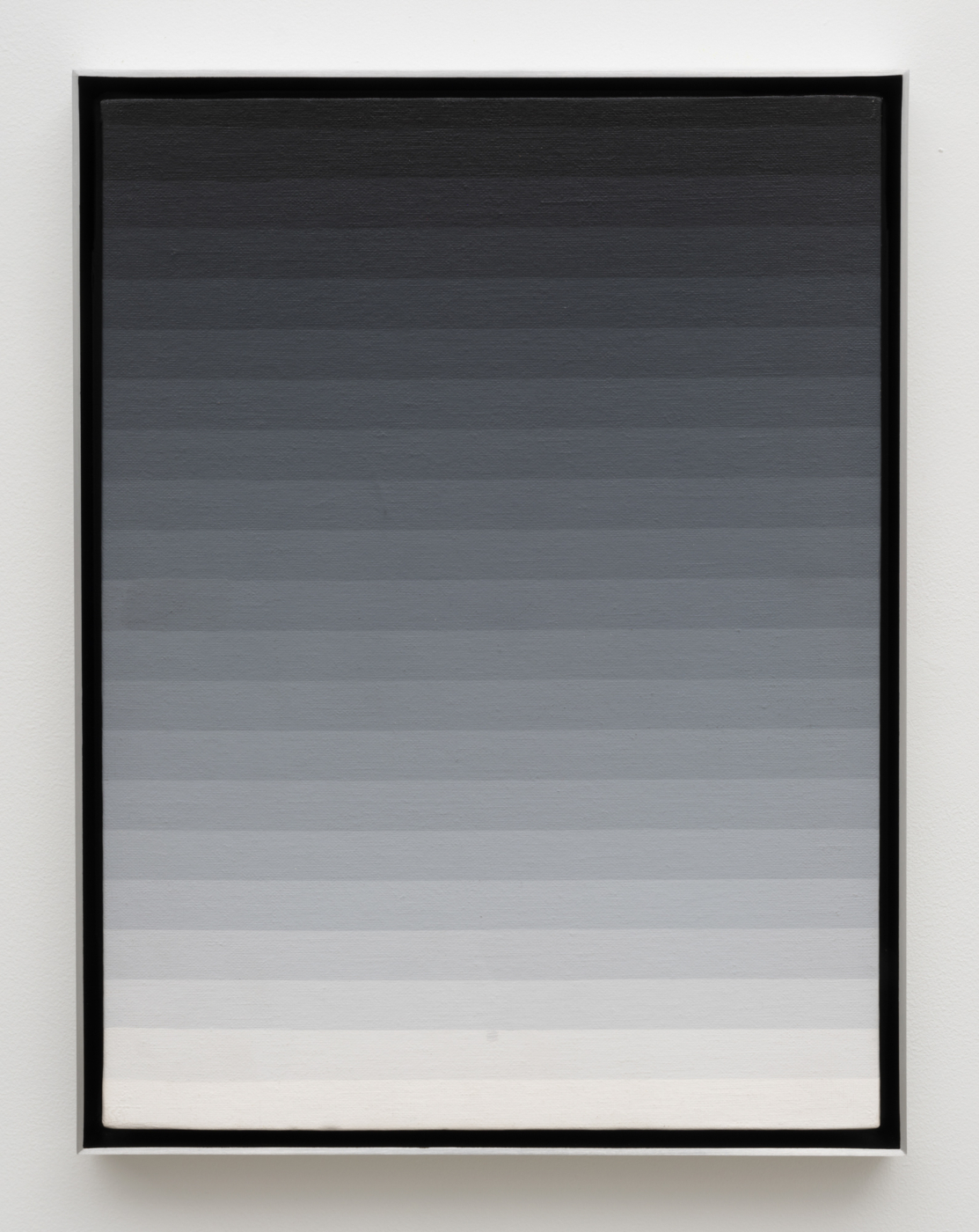 Black to White 34, 1974-80. Acrylic on canvas boardl, 16 x 12 in. (40.64 x 30.48 cm), 16¾ x 12¾ in. (42.55 x 32.38 cm) framed