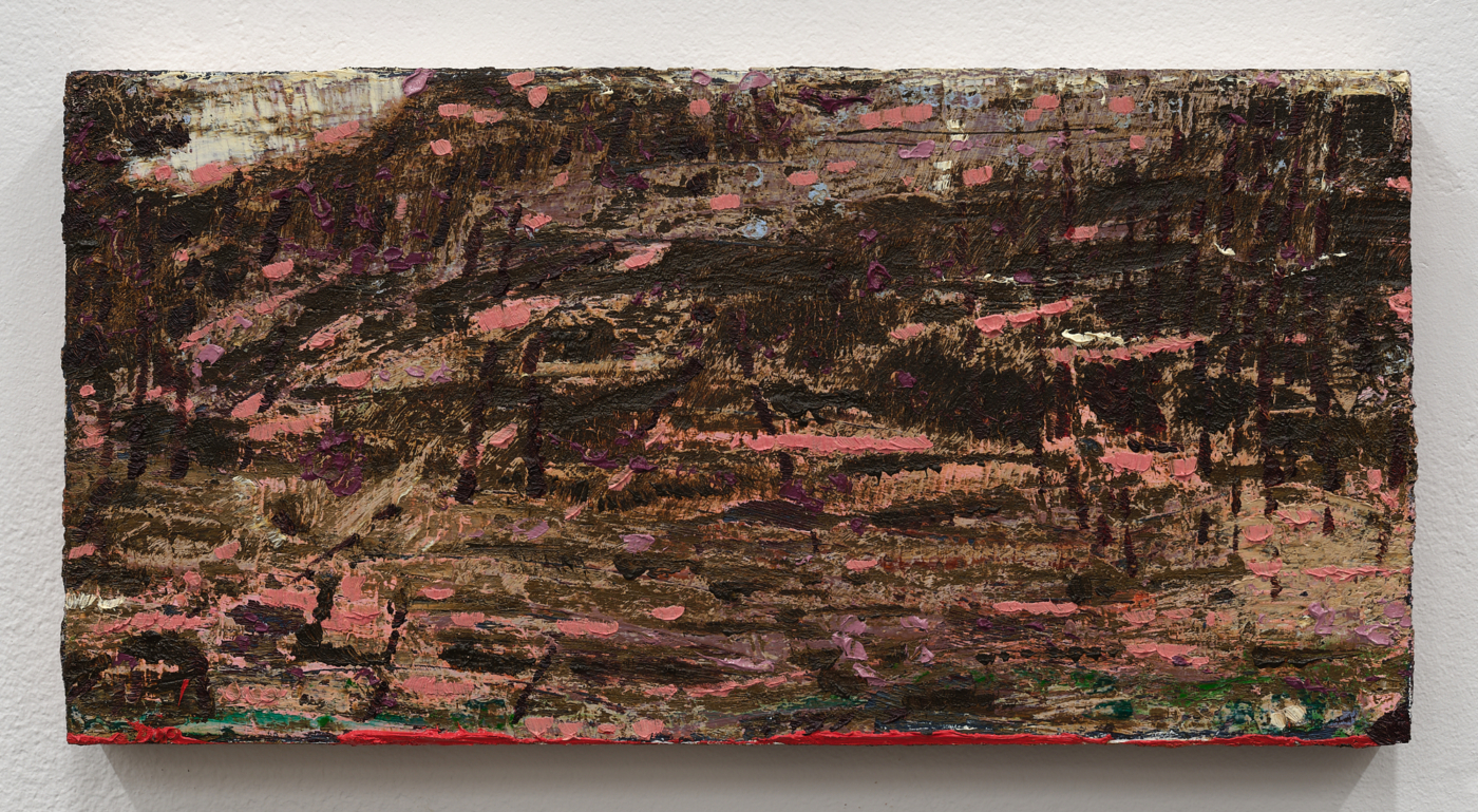 Substrata, 2025. Oil on panel, 6 x 12 in. (15.24 x 30.48 cm)