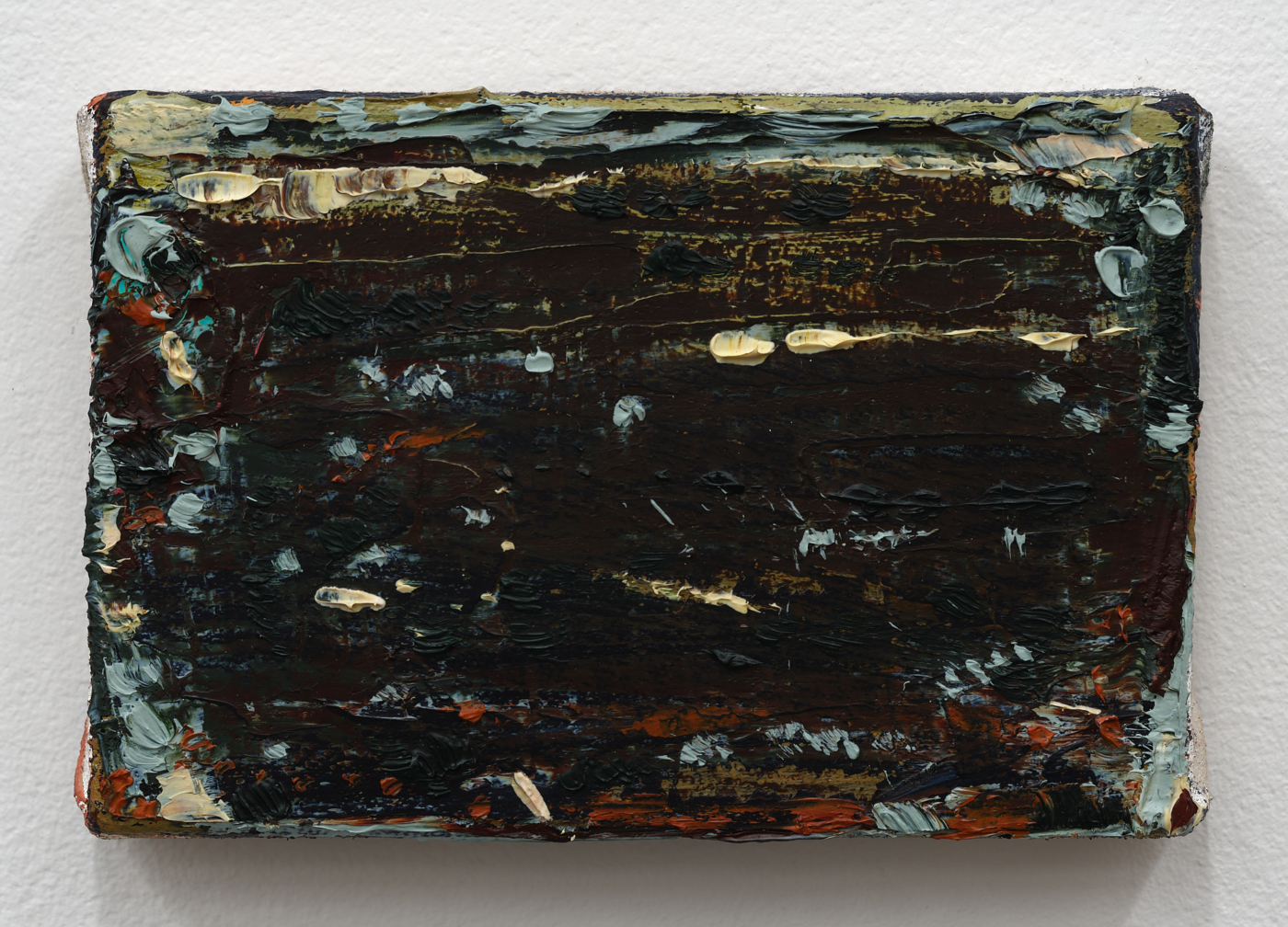 The Thickness of Shadow, 2025. Oil on canvas, 4 x 6 in. (10.16 x 15.24 cm)