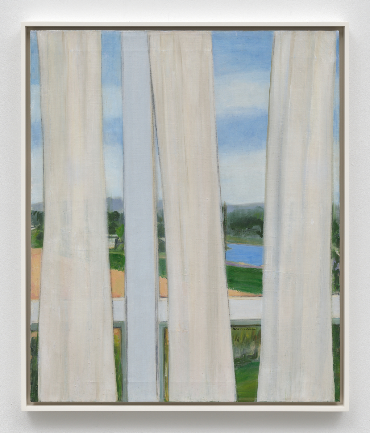 Jane Freilicher, Untitled (Curtains), 1975. Oil on linen, 30 x 25 in. (76.20 x 63.50 cm), 31 3/8 x 26 1/2 x 1 3/4 in. (79.69 x 67.31 x 4.45 cm) framed