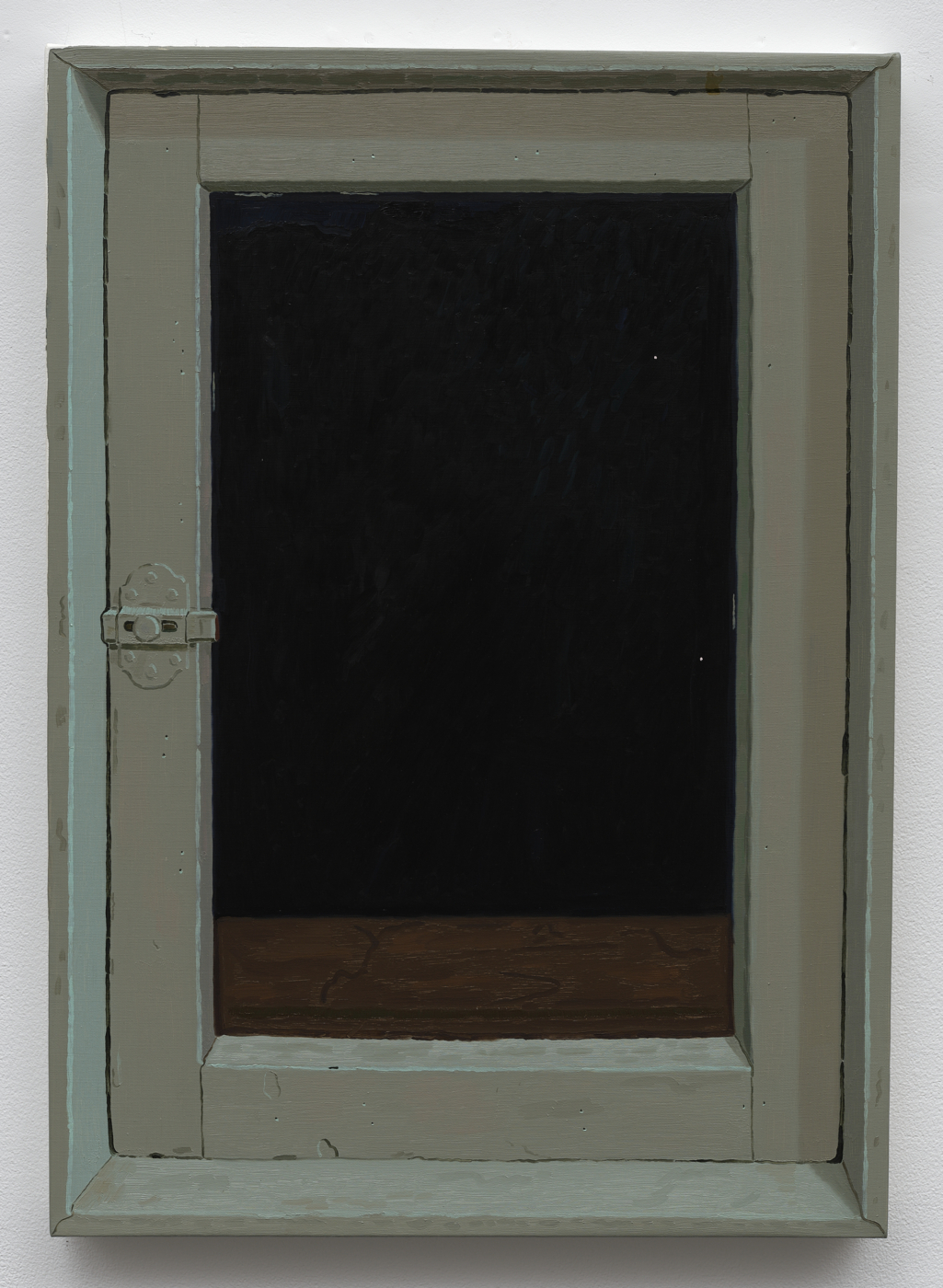 Josephine Halvorson, Night Window, August 7-8, 2015, 2015. Oil on linen, 31 1/8 x 22 1/8 in. (79.06 x 56.20 cm)