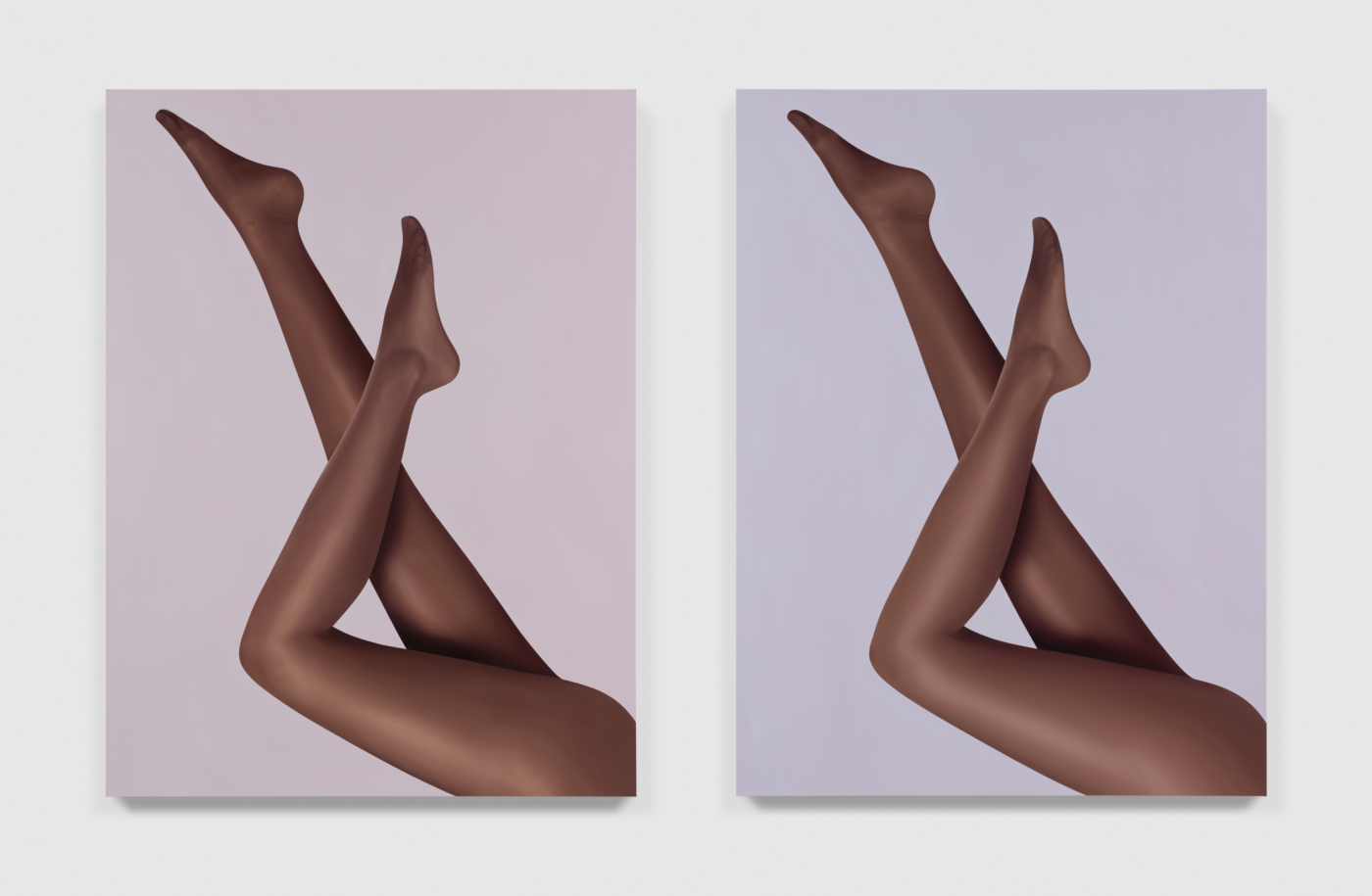 Lickety Split, 2025. Oil on linen, two parts; 64 x 48 in. (162.56 x 121.92 cm) each