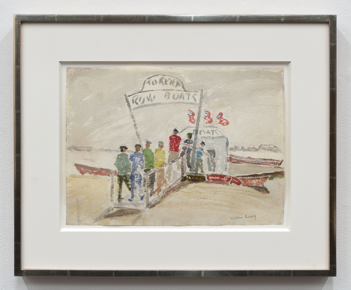 Rowboats to Rent, 1930. Watercolor on paper, 11 x 15¼ in. (27.94 x 38.73 cm), 18¼ x 22½ x 1¾ in. (46.36 x 57.15 x 4.45 cm) framed