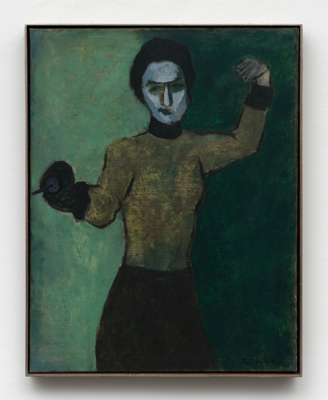 Fencer, 1940. Oil on canvas, 36 x 28 in. (91.44 x 71.12 cm), 36⅞ x 29 x 2½ in. (93.68 x 73.66 x 6.35 cm) framed