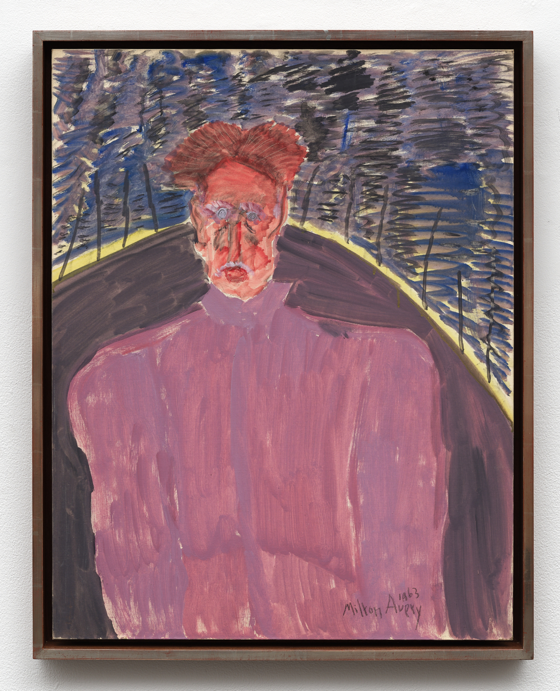 Avery Feeling Wild, 1963. Oil on board, 27 7/8 x 21 3/4 in. (70.80 x 55.24 cm), 29 5/8 x 23 5/8 x 1 3/4 in. (75.25 x 60.01 x 4.45 cm) framed