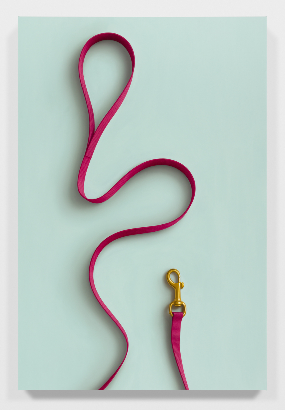 Pet, 2025. Oil on linen, 64 x 42 5/8 in. (162.56 x 108.27 cm)