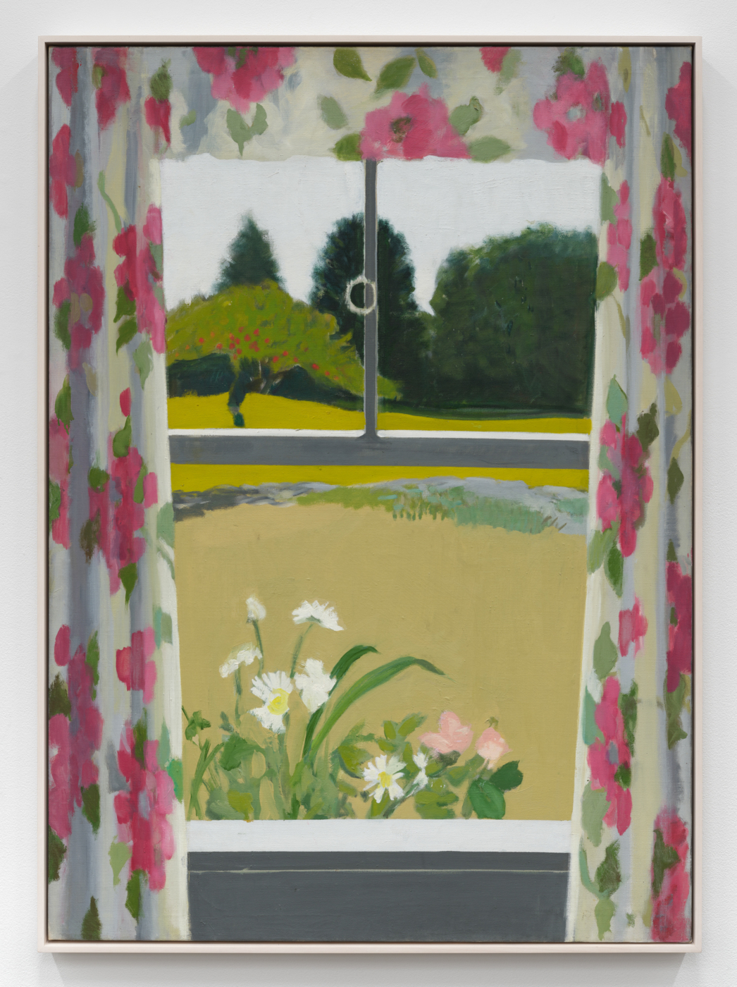 Yvonne Jacquette, Maine View with Curtains, 1964. Oil on canvas, 49 3/4 x 35 7/8 in. (126.36 x 91.12 cm), 50 7/8 x 36 7/8 x 2 1/4 in. (129.22 x 93.66 x 5.71 cm) framed