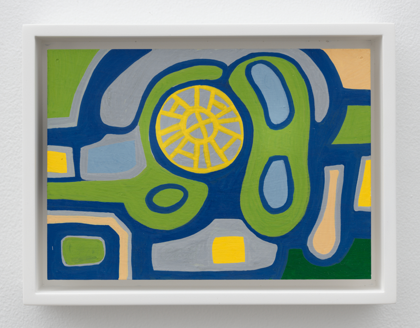 Retablo 5, Staten Island, 2015. Acrylic on aluminum, 5 x 7 in. (12.70 x 17.78 cm), 6 1/8 x 8 1/8 in. (15.56 x 20.64 cm) framed