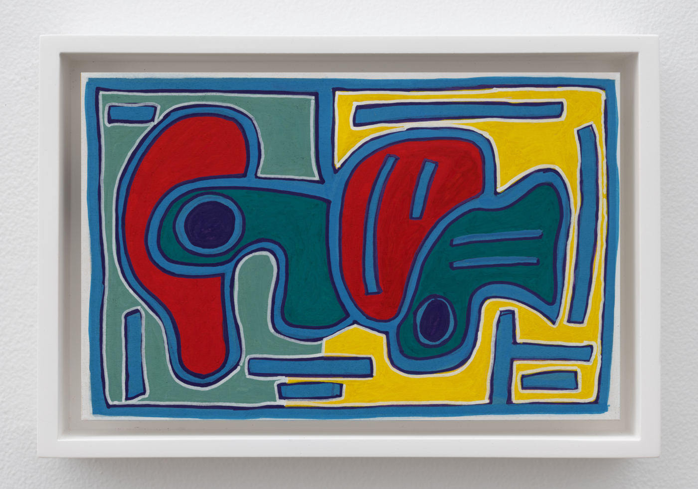 Search for Form Two, 2025. Acrylic on wood, 11 x 17 in. (27.94 x 43.18 cm), 12 x 18 in. (30.48 x 45.72 cm) framed