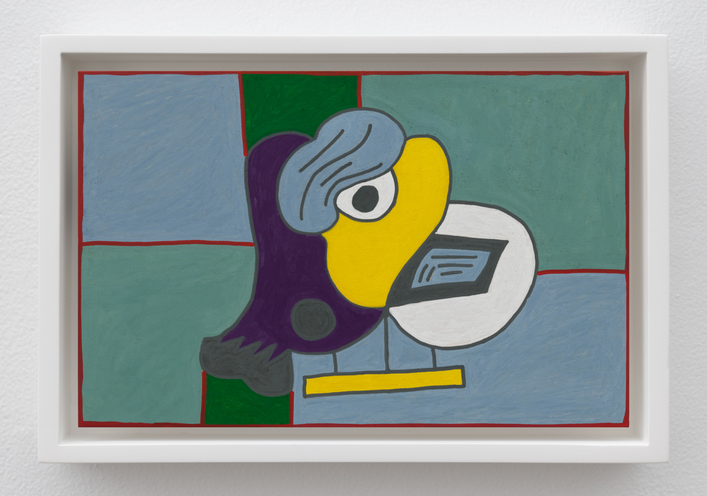 Search for Form Three, 2025. Acrylic on wood, 11 x 17 in. (27.94 x 43.18 cm), 12 x 18 in. (30.48 x 45.72 x 3.81 cm) framed