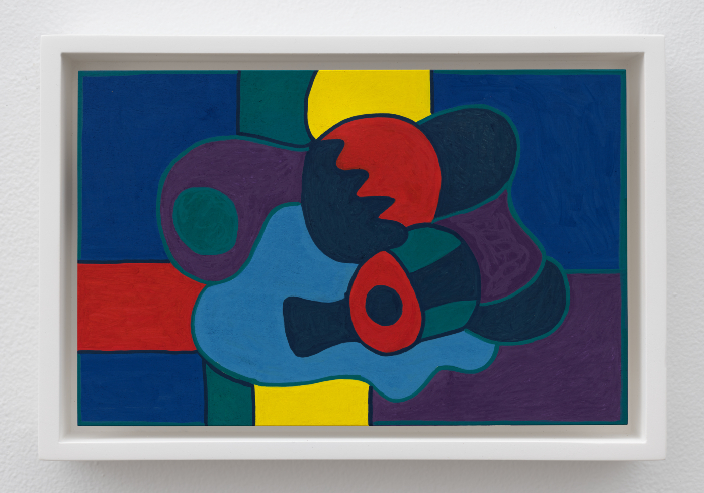 Search for Form Four, 2025. Acrylic on wood, 11 x 17 in. (27.94 x 43.18 cm), 12 x 18 in. (30.48 x 45.72 cm) framed