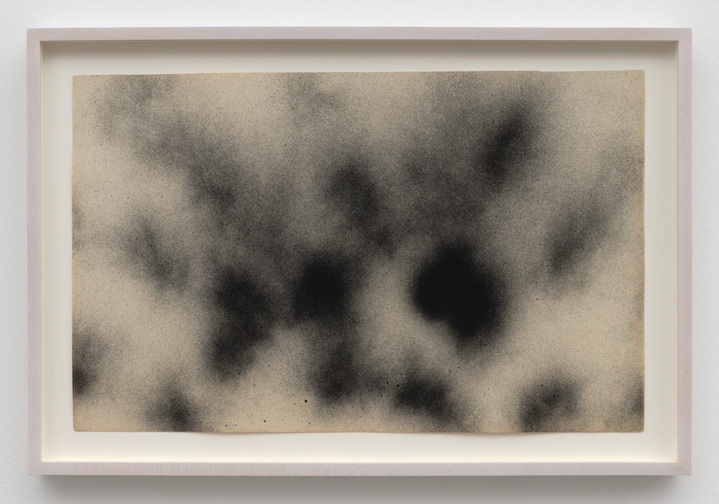 Untitled, c. 1968. Spray paint on paper, 14½ x 23 in. (36.83 x 58.42 cm), 17 5/8 x 26 1/8 in. (44.77 x 66.36 cm) framed