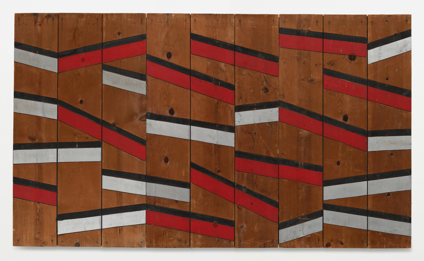Untitled, c. 1980s. Painted wood, 59 3/4 x 33 3/4 x 2 1/4 in. (151.76 x 85.72 x 5.71 cm) each