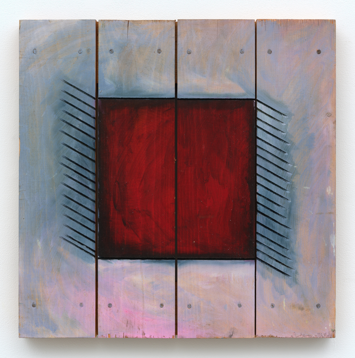 Untitled, c. 1980s. Painted wood, 20 x 20 x 1½ in. (50.8 x 50.8 x 3.81 cm)