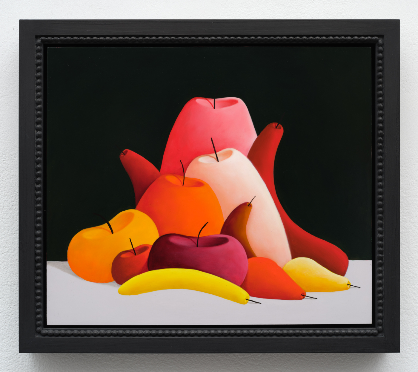 Red Still Life (Copper Version), 2022. Oil on copper, 9 3/8 x 11 in. (23.80 x 27.90 cm), 11¼ x 12⅞ in. (28.57 x 32.70 cm) framed