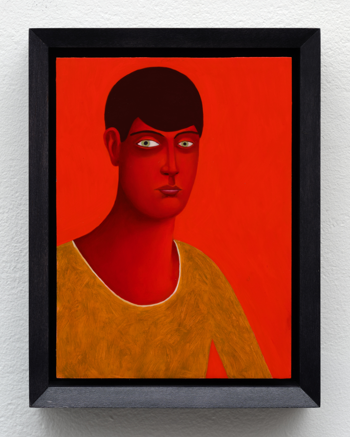 Portrait (Copper Version), 2025. Oil on copper, 5 7/8 x 4 3/8 in. (15.00 x 11.00 cm), 7 x 5⅜ in. (17.78 x 13.65 cm) framed