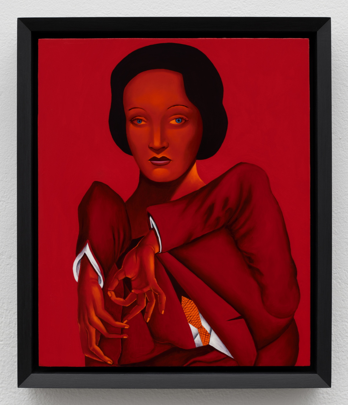 Portrait with a Lawyer (Copper Version), 2025. Oil on copper, 9 x 7 1/2 in. (23 x 19 cm), 10 1/4 x 8 5/8 in. (26.04 x 21.91 cm) framed