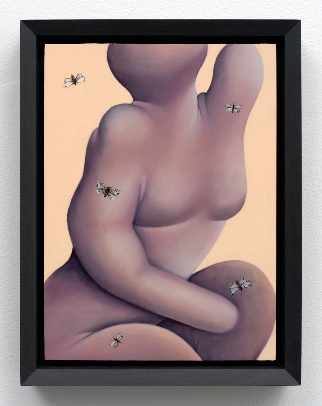 Creases (Copper Version), 2025. Oil on copper, 7½ x 5½ in. (19.05 x 13.97 cm), 8 5/8 x 6 5/8 in. (21.91 x 16.83 cm) framed