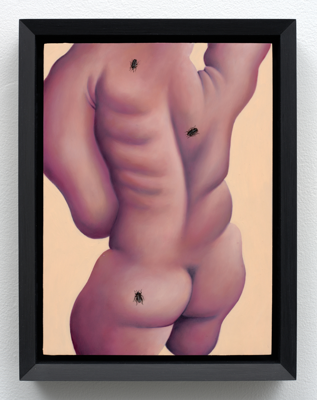 Creases (Copper Version), 2025. Oil on copper, 7½ x 5½ in. (19.05 x 13.97 cm), 8 5/8 x 6 5/8 in. (21.91 x 16.83 cm) framed