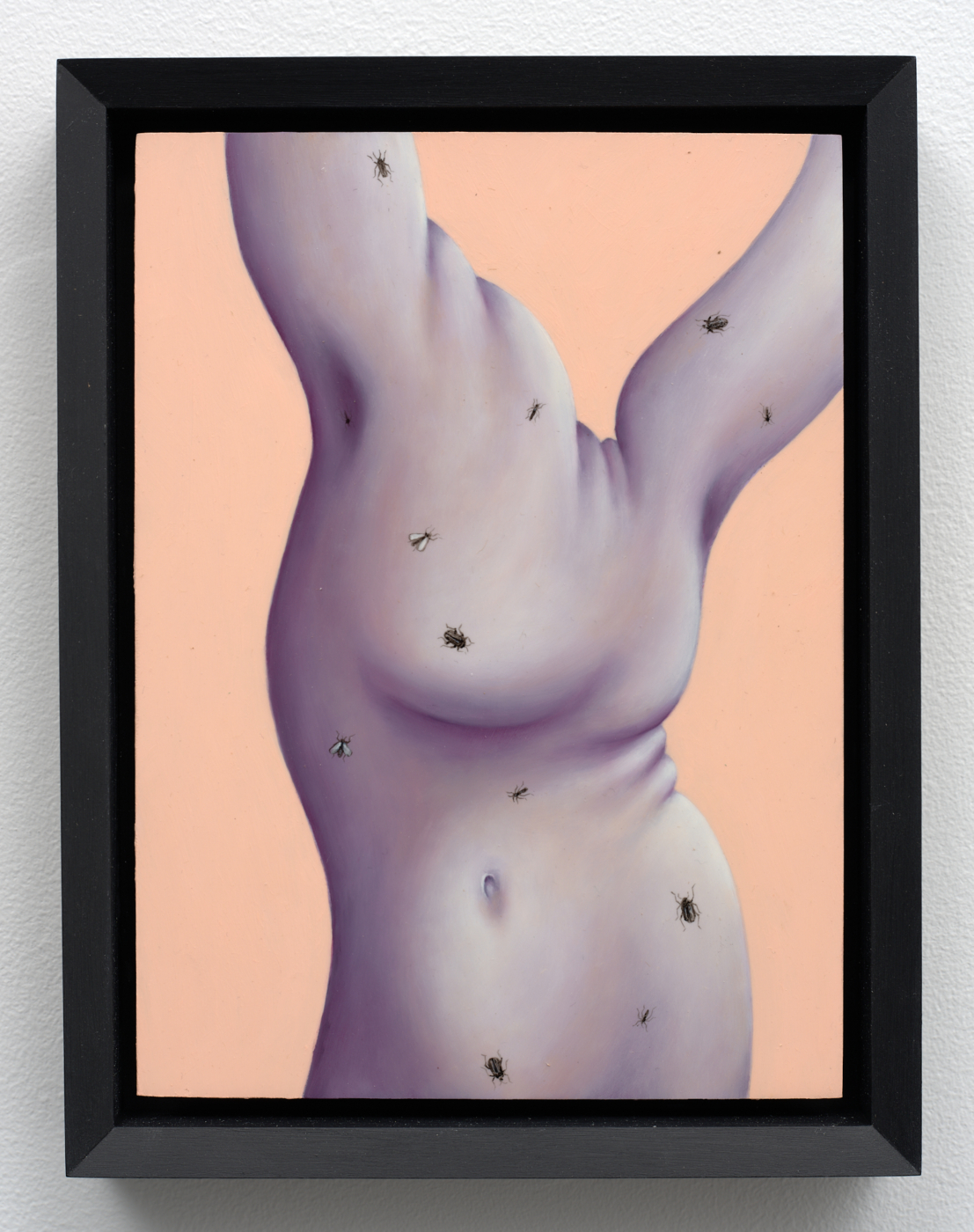 Creases (Copper Version), 2025. Oil on copper, 7½ x 5½ in. (19.05 x 13.97 cm), 8 5/8 x 6 5/8 in. (21.91 x 16.83 cm) framed