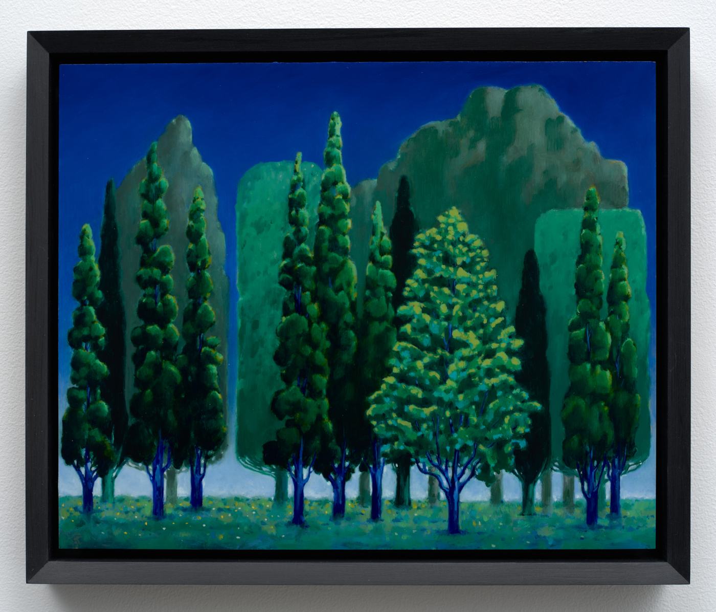 Landscape, 2025. Oil on copper, 8⅝ x 10⅝ in. (22 x 27 cm), 9 3/4 x 11 3/4 in. (24.77 x 29.84 cm) framed
