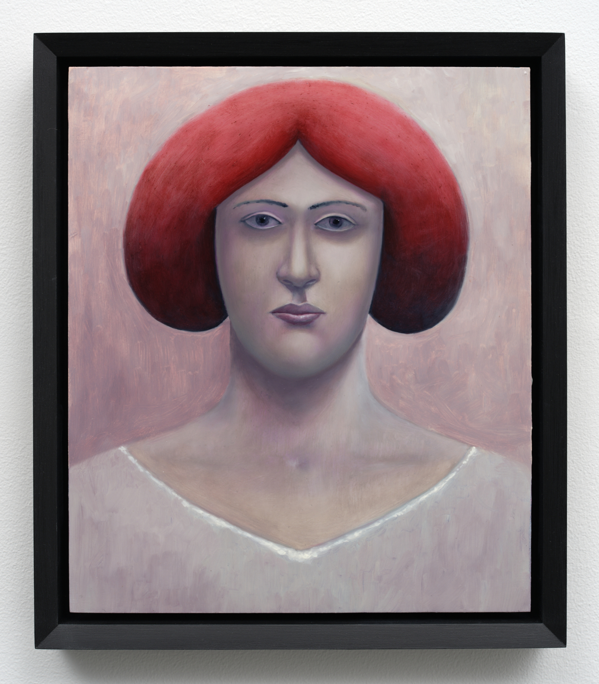 Portrait, 2025.Oil on copper, 9 x 7⅝ in. (22.9 x 19.4 cm), 10 1/8 x 8 3/4 in. (25.72 x 22.23 cm) framed