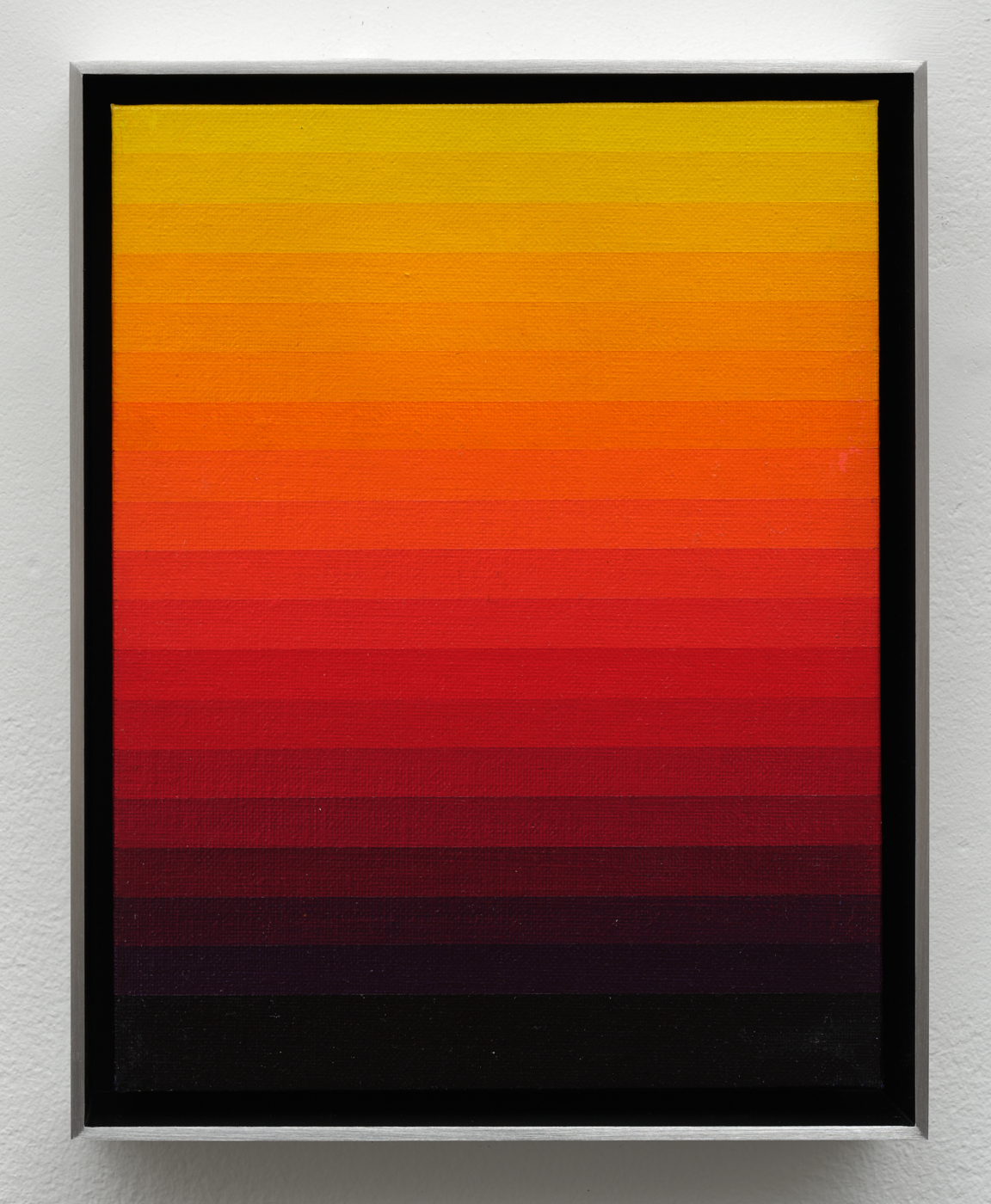 EE-6, c. 1977. Acrylic on canvas board. 9 x 7 in. (22.86 x 17.78 cm), 9⅞ x 7⅞ in. (25.10 x 20.02 cm) framed