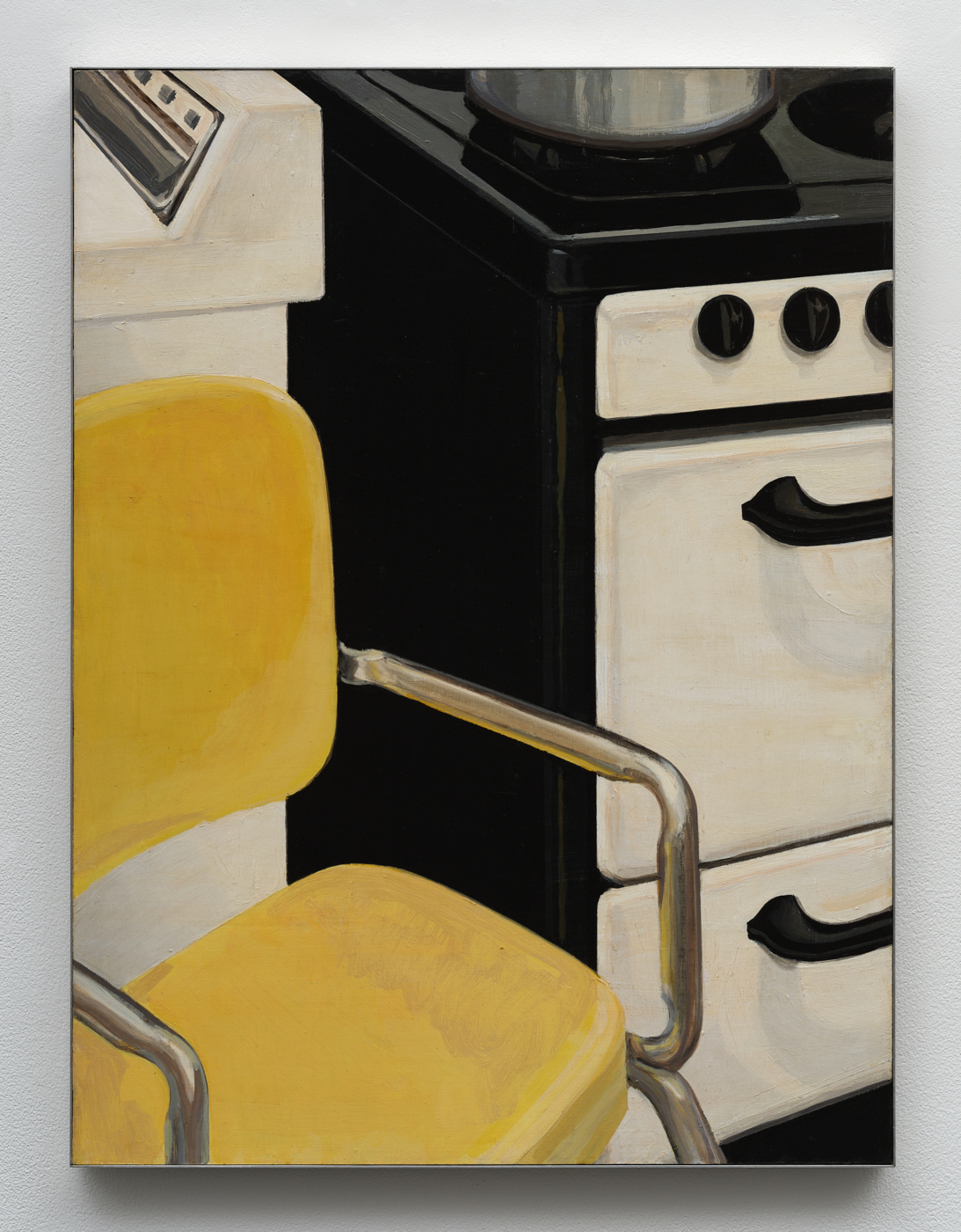 Baby Chair and Stove, 1966. Acrylic on Masonite, 32 x 24 in. (81.28 x 60.96 cm), 32 1/8 x 24 1/8 in. (81.60 x 61.28 cm) framed