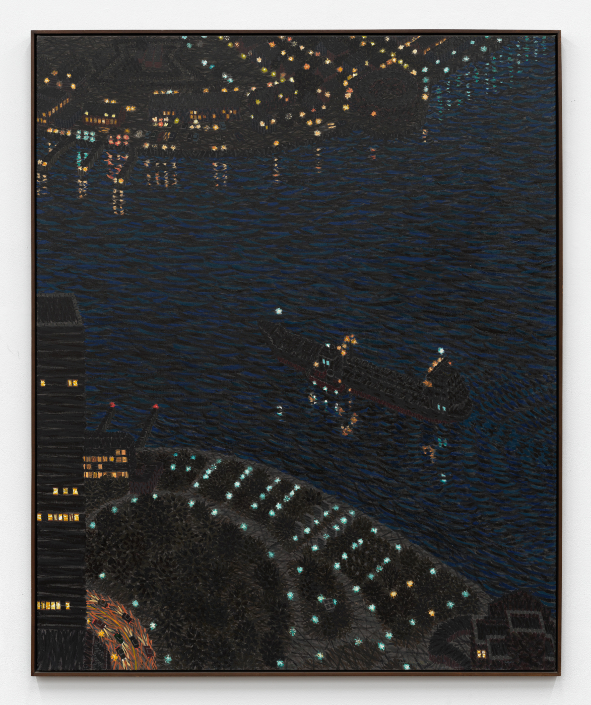 Oil Tanker Near Battery Park II, 1981. Oil on canvas, 76 x 62 in. (193.04 x 157.48 cm), 77 3/8 x 63 1/2 in. (196.53 x 161.29 cm) framed