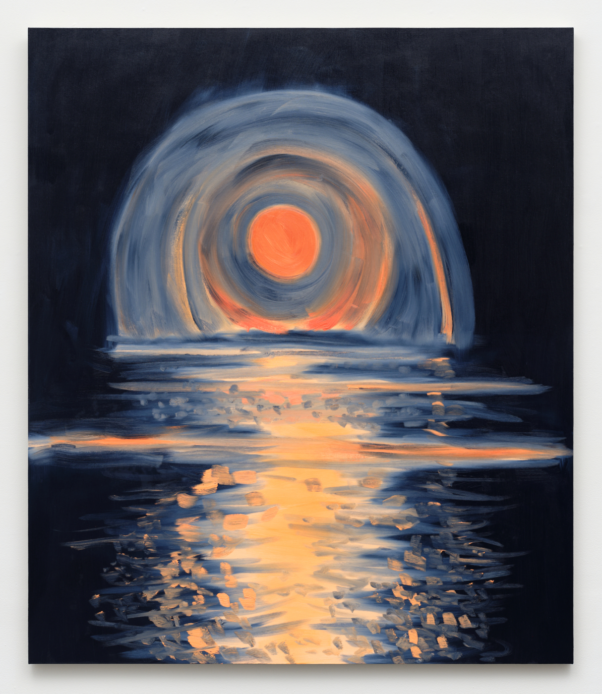 Ann Craven, Moon (July, Quietly Glittering, Again), 2025, 2025. Oil on linen, 84 x 72 in. (213.36 x 182.88 cm)
