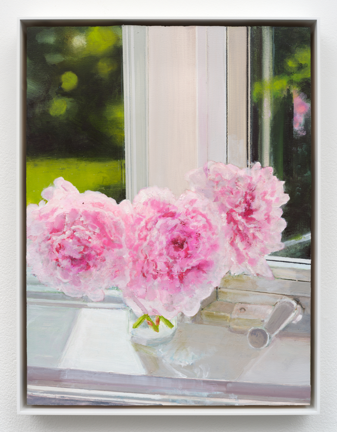 Untitled, 2025. Oil on aluminum panel, 16 x 12 in. (40.64 x 30.48 cm); 16 3/4 x 12 3/4 in. (42.55 x 32.38 cm) framed