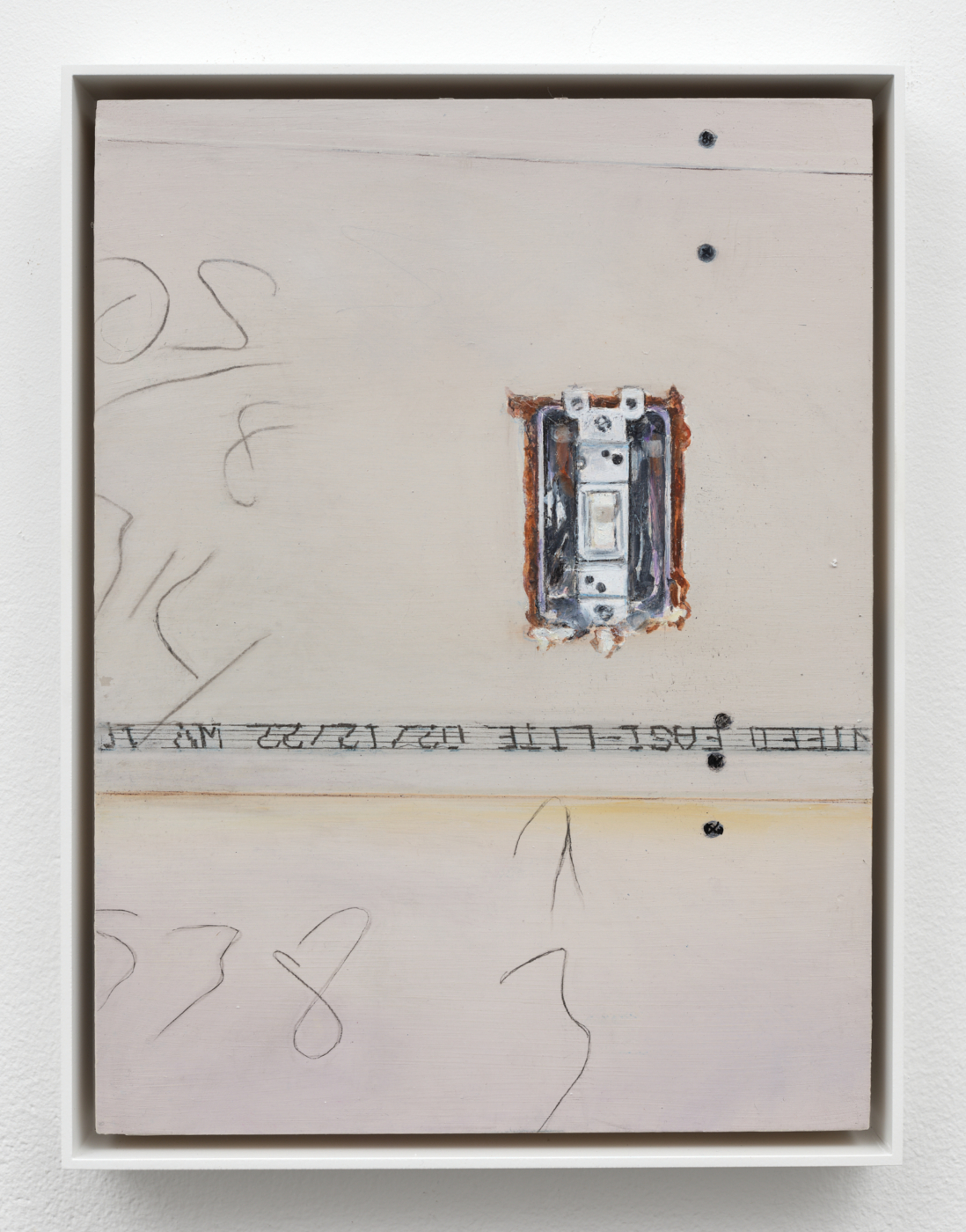 Untitled, 2025. Oil on aluminum panel, 12 x 9 in. (30.48 x 22.86 cm); 12 3/4 x 9 3/4 in. (32.38 x 24.77 cm) framed