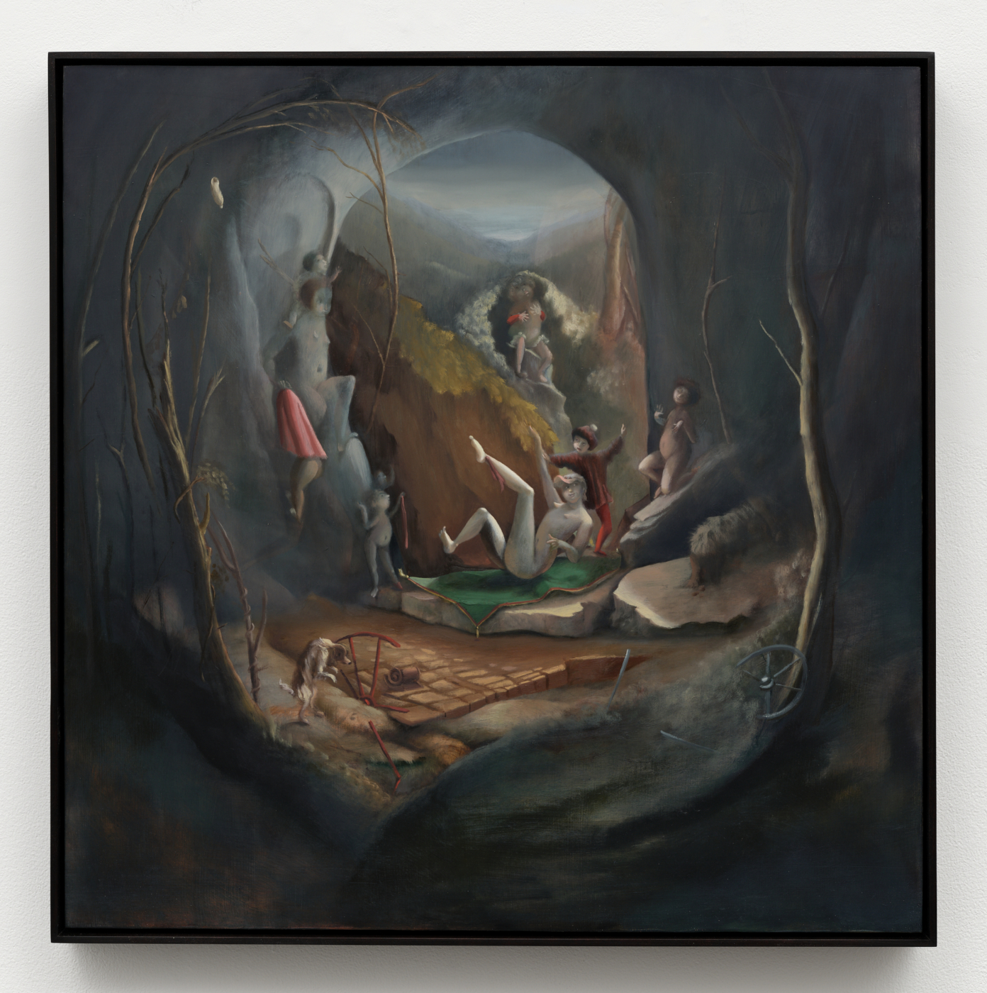 Show &amp; Tell, 2026. Oil on panel, 30 1/8 x 29 7/8 in. (76.53 x 75.90 cm); 31 x 30 3/4 in. (78.74 x 78.11 cm) framed