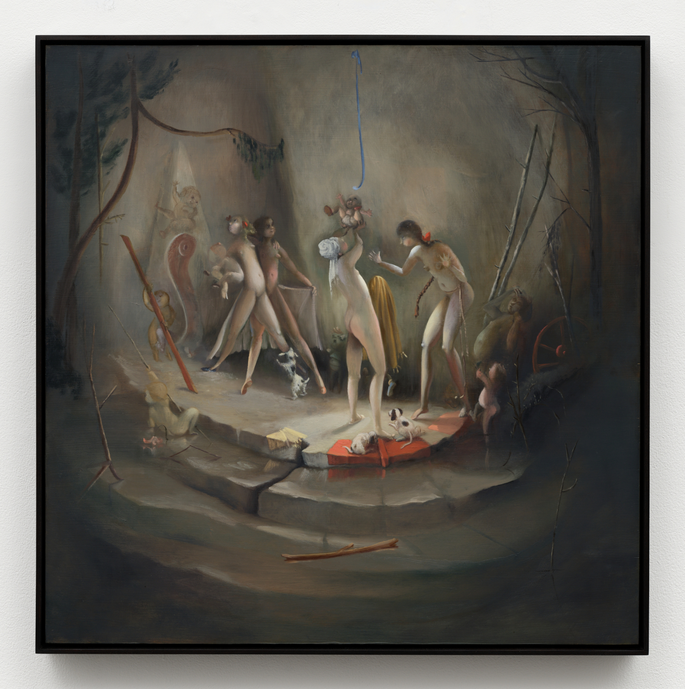 Baby's Bath, 2026. Oil on panel, 30 1/8 x 29 7/8 in. (76.53 x 75.90 cm); 31 x 30 3/4 in. (78.74 x 78.11 cm) framed