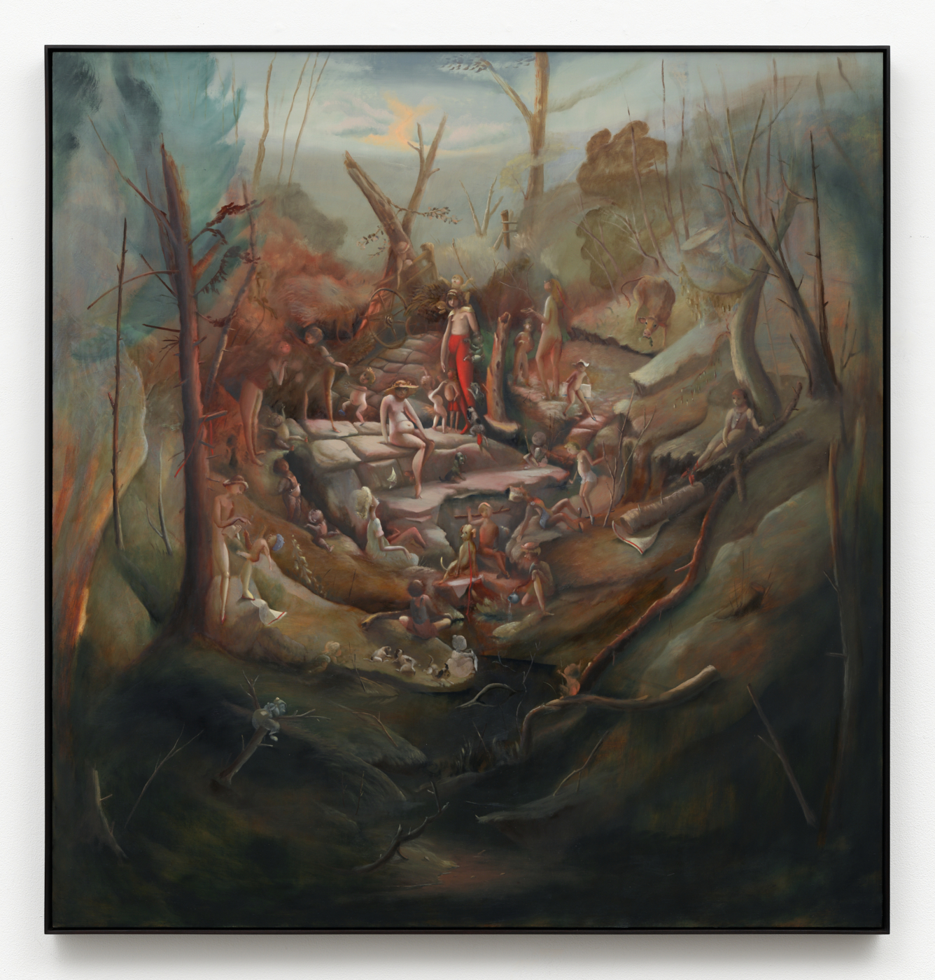 Woodpecker Habitat, 2026. Oil on panel, 60 x 57 in. (152.40 x 144.78 cm); 60 7/8 x 57 7/8 in. (154.62 x 147 cm) framed
