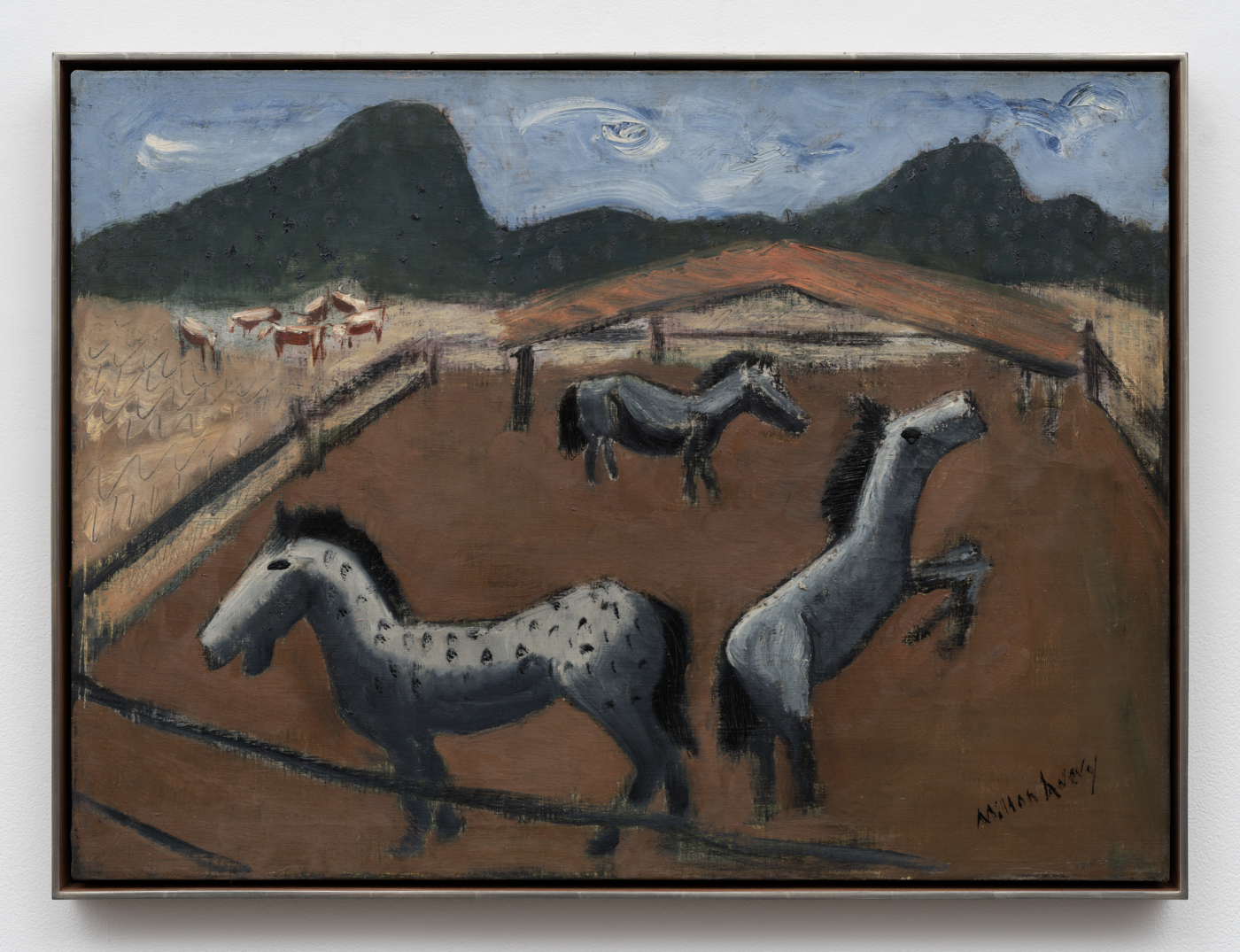 Wild Horses, c. 1930s. Oil on canvas, 25 x 34 in. (63.50 x 86.36 cm), 26⅛ x 35⅛ in. (66.37 x 89.23 cm) framed