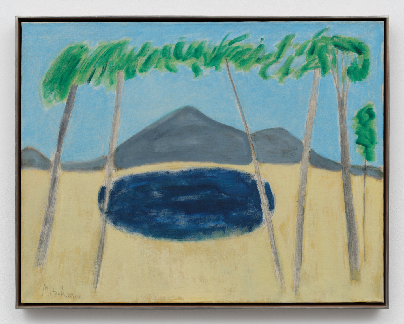 Pond and Pines, 1961. Oil on canvas, 28 x 36 in. (71.12 x 91.44 cm), 29⅛ x 37 in. (73.99 x 93.98 cm) framed