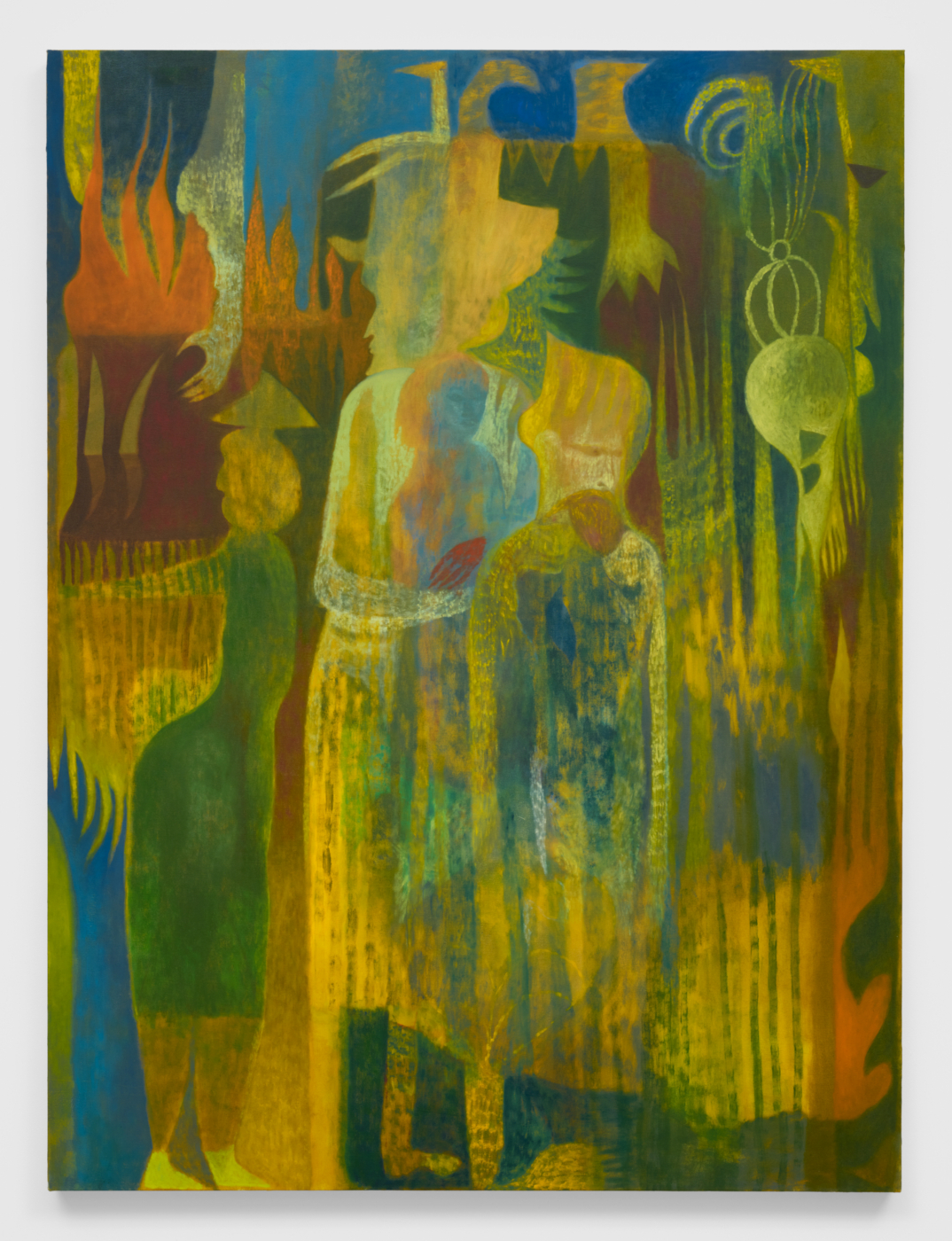 Maja Ruznic, The Saving of the Blue Child, 2025. Oil on canvas, 80 1/4 x 60 1/8 in. (203.84 x 152.73 cm)