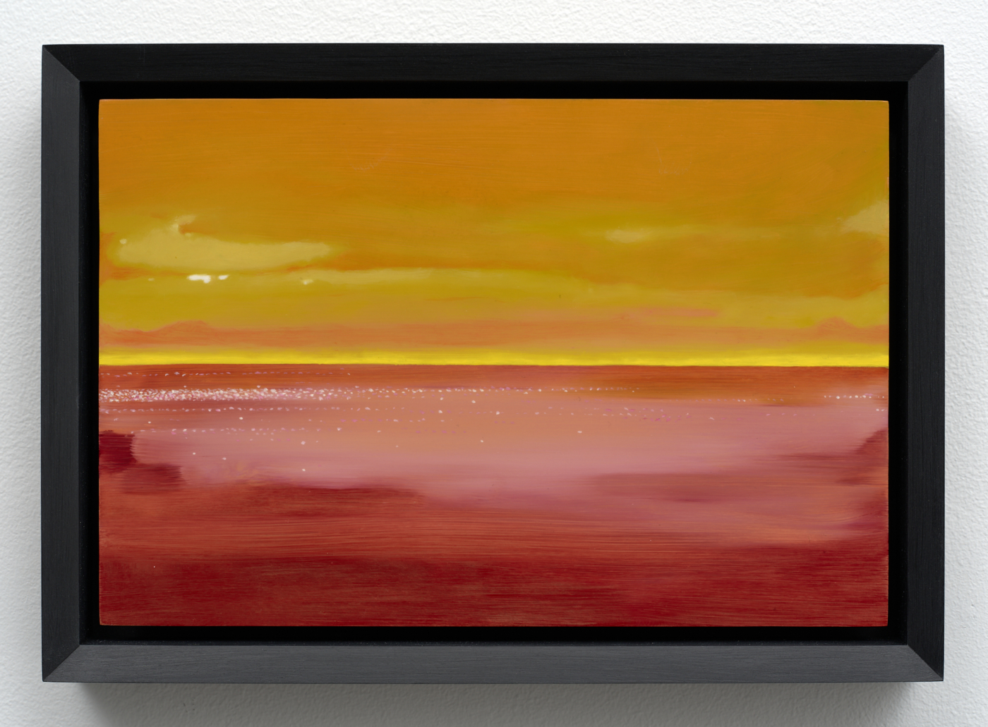 Nicolas Party, Sunset, 2025. Oil on copper, 5½ x 8¼ in. (14 x 21 cm); 6 5/8 x 9 3/8 in. (16.83 x 23.81 cm) framed