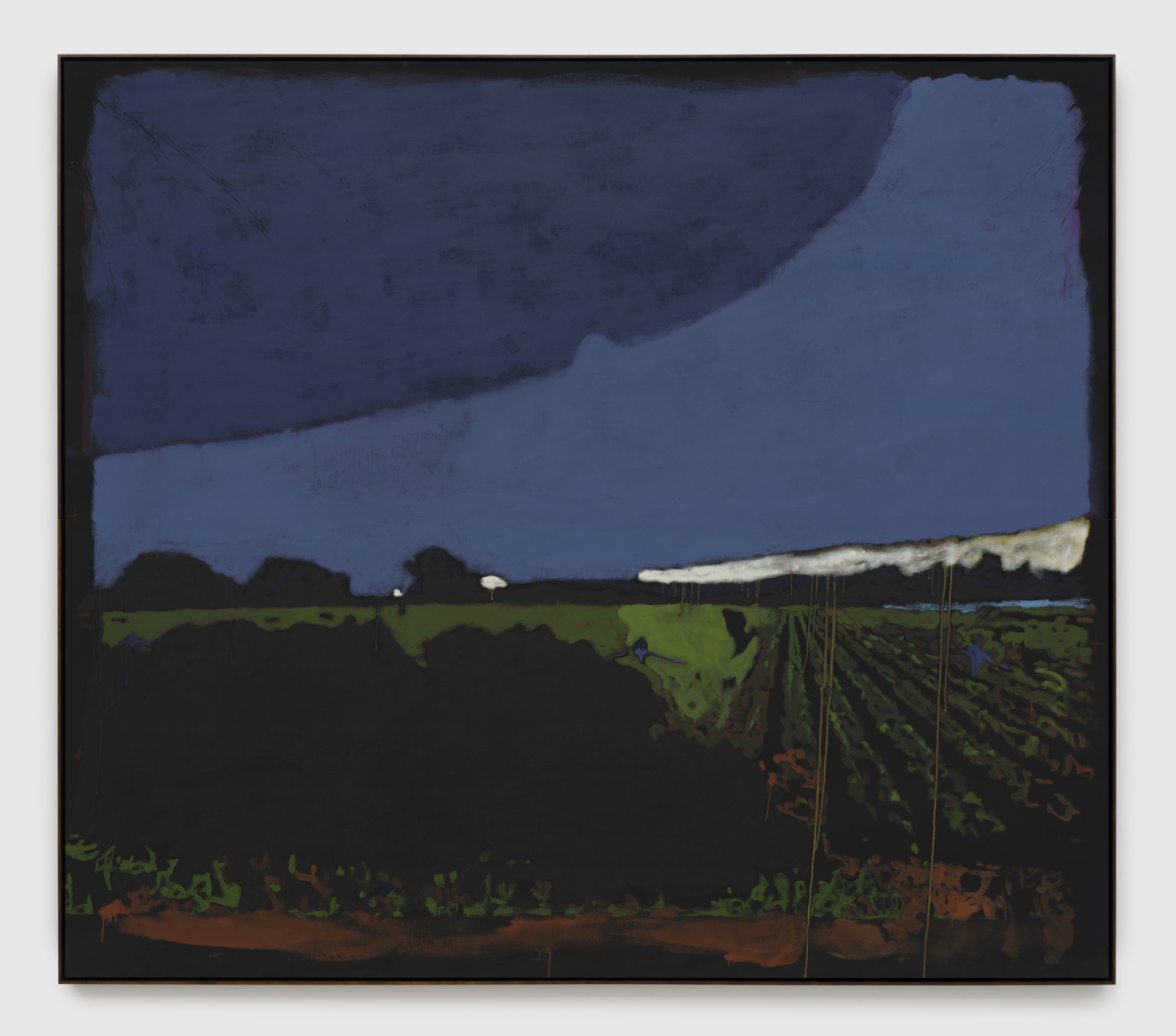 Reggie Burrows Hodges, Labor: Grey Laundry, 2023. Acrylic on linen, 110 x 125⅜ in. (279.4 x 318.13 x 5.08 cm); (111½ x 126¾ in. (283.21 x 321.94 cm) framed