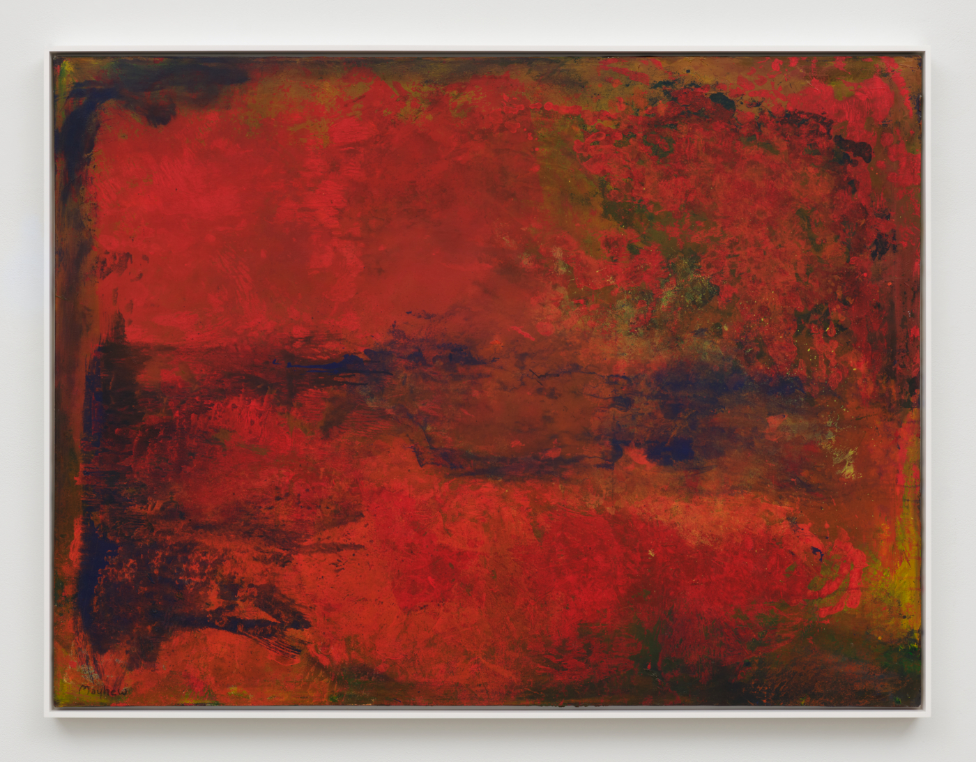 Untitled (Abstract Composition), 1975. Oil on canvas, 36 x 47 7/8 in. (91.44 x 121.62 cm); 37 x 48 7/8 in. (93.98 x 124.16 cm) framed