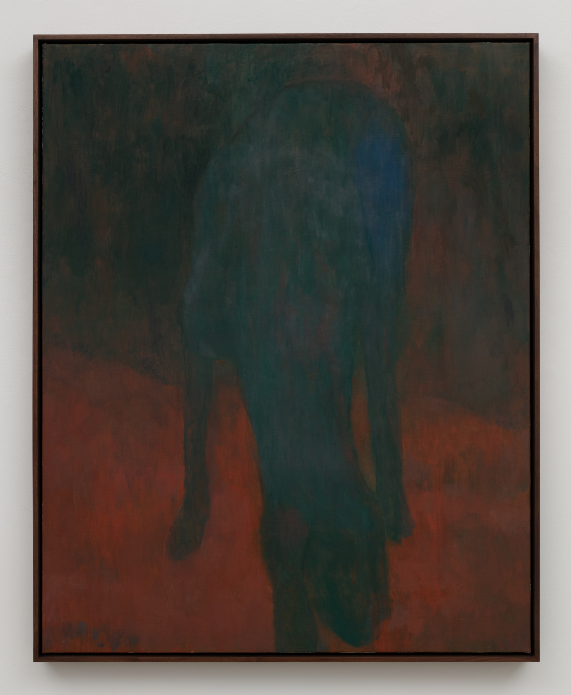 A Black Dog, 2026. Oil on linen, 39⅜ x 31½ in. (100 × 80 cm); 40 1/2 x 32 5/8 in. (102.87 x 82.88 cm) framed