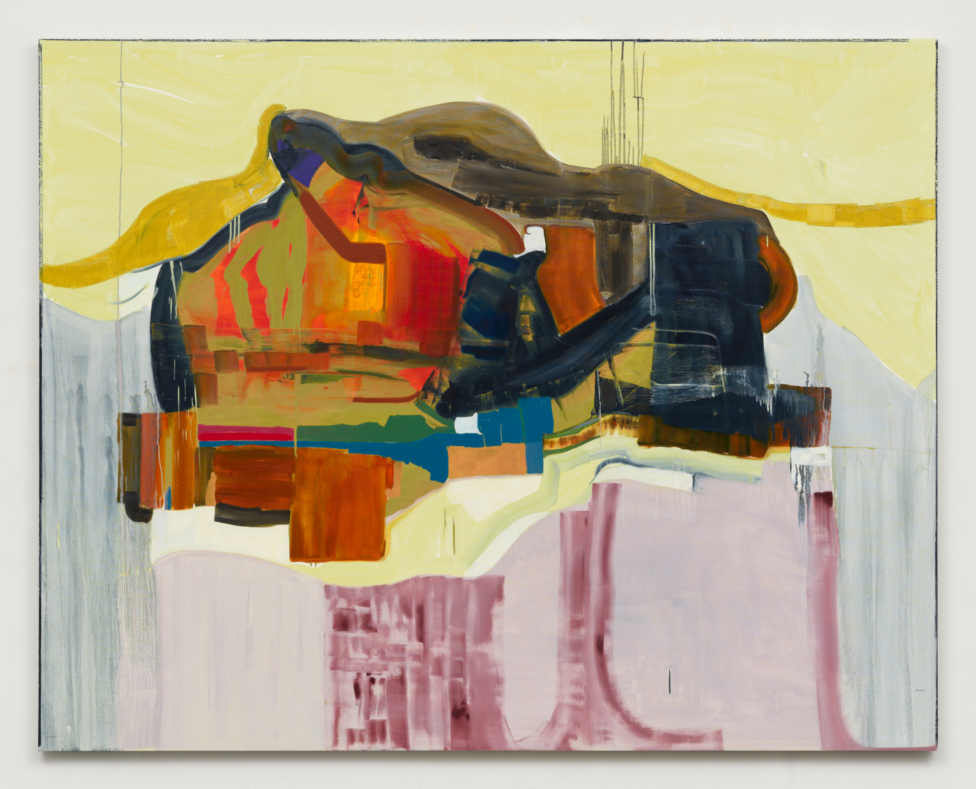 Thousand Winds That Blow, 2026. Oil on linen, 95 x 120 x 1 1/2 in. (241.30 x 304.80 x 3.81 cm)