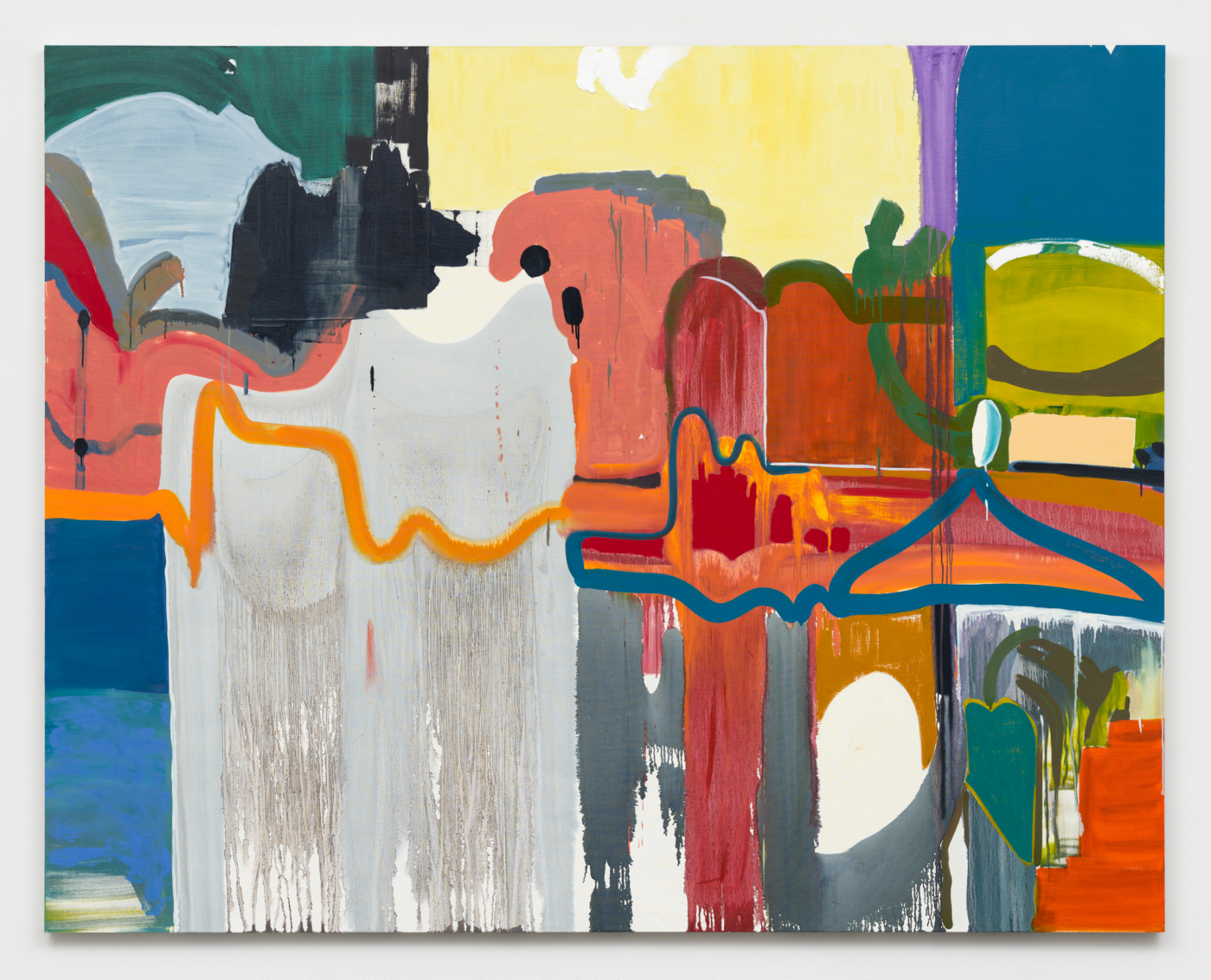 Weep, 2026. Oil on linen, 95 x 120 1/8 in. (241.30 x 305.13 cm)