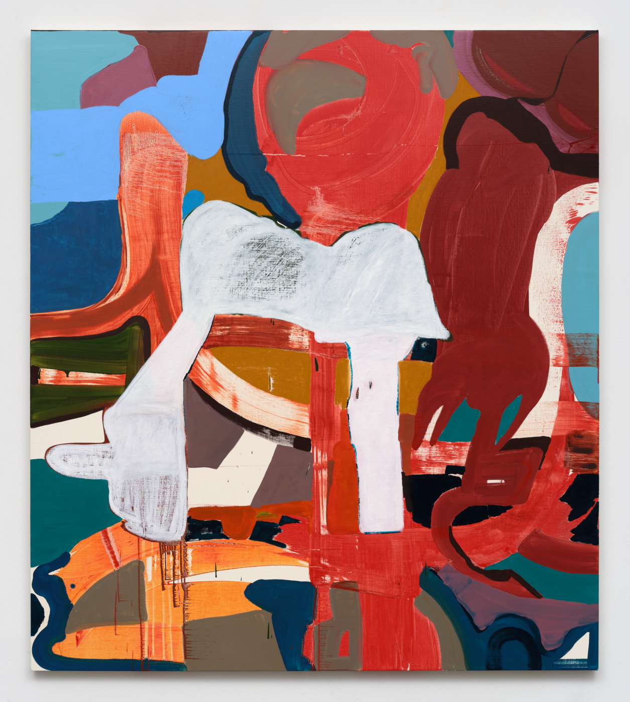 Diamond Glints in Snow, 2026. Oil on linen, 88 × 78 in. (223.52 x 198.12 cm)