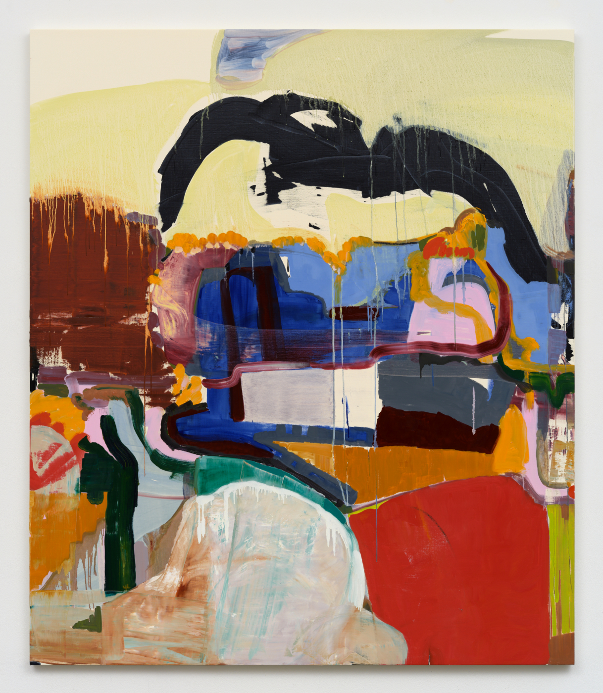 Quiet Birds in Circling Flight, 2026. Oil on linen, 84 x 72 in. (213.36 x 182.88 cm)